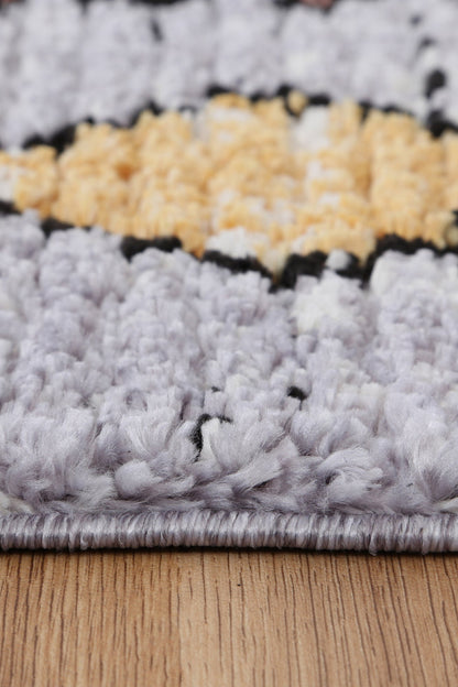 Morocco Plush Shag Rug 160x230cm - Soft Polyester, Ideal for Kids Rooms.