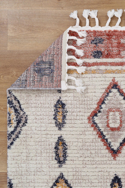 Soft, colorful Morocco shag rug for kids room, 200x290cm, creates cozy play space.
