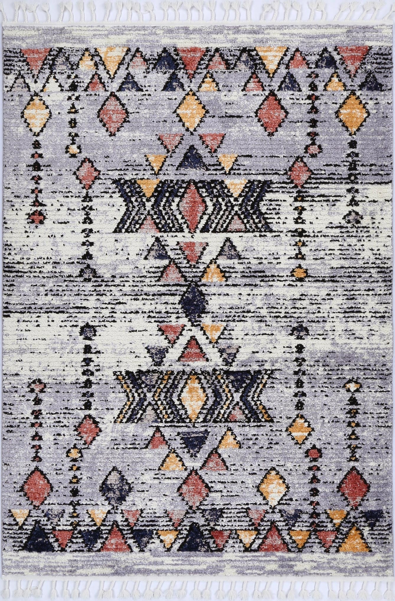 Soft plush shag rug with Morocco design for kids rooms, 200x290cm. Perfect kids room decor.
