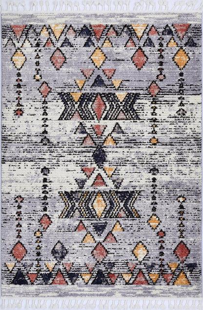 Soft plush shag rug with Morocco design for kids rooms, 200x290cm. Perfect kids room decor.