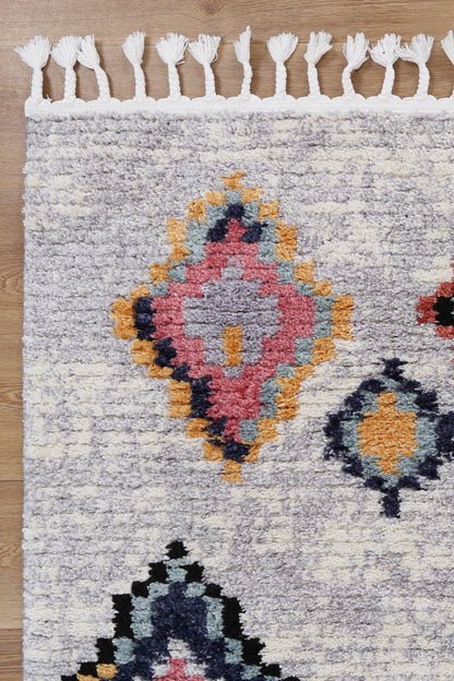 Moda Morocco Plush Shag Rug, perfect soft polyester for comfortable, stylish childrens living room.