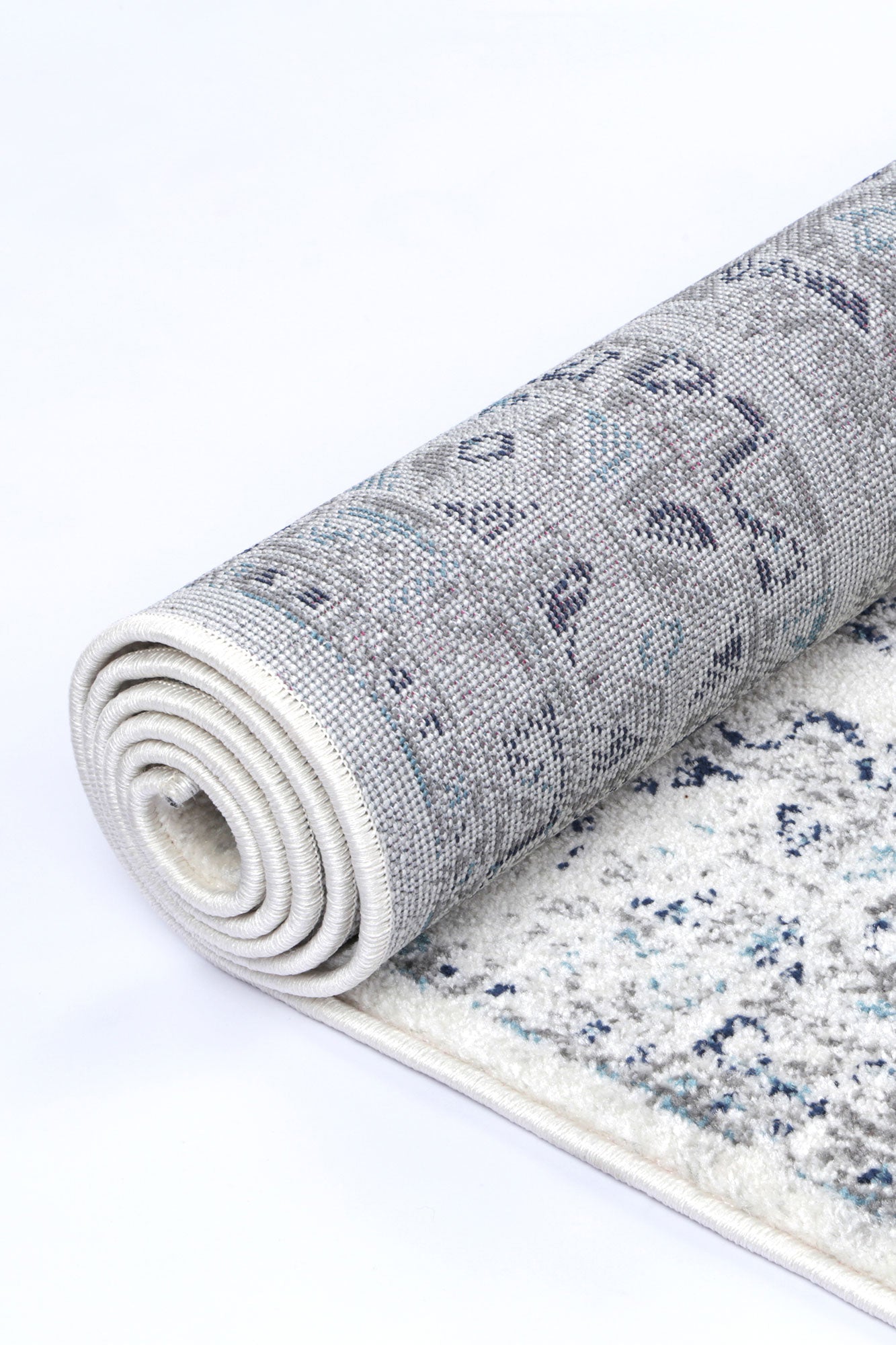 Provence cream & grey area rug, 160x230cm, adds elegance to kids rooms.