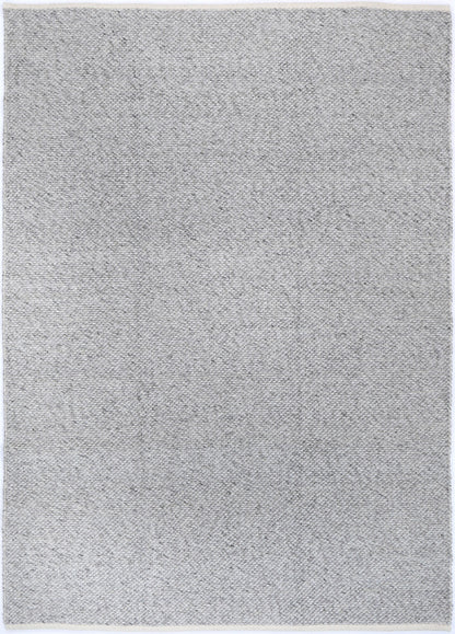 Soft hand-braided wool blend rug in Tangier grey, 160x230cm ideal for childrens bedroom.