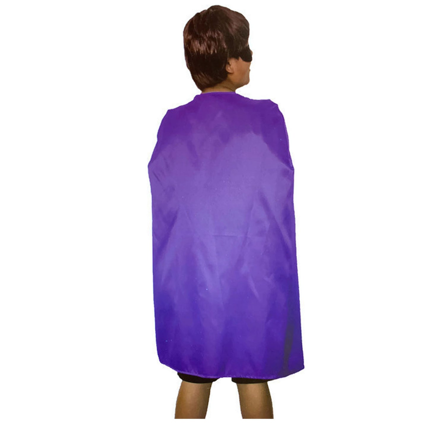 Purple Kids Cape for Halloween and School Events, Medium Size, for dress-up fun.