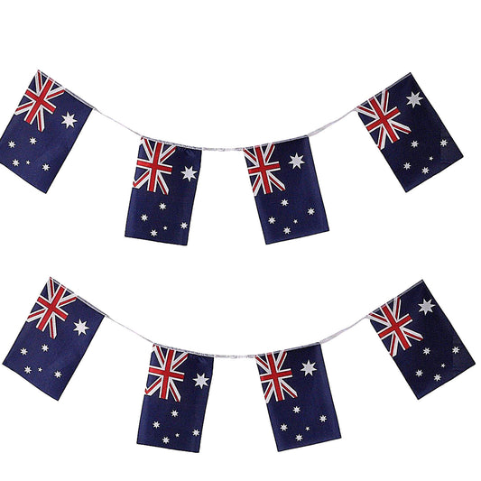 7m Australian Flag Bunting for Australia Day party, kids home decor celebration banner.