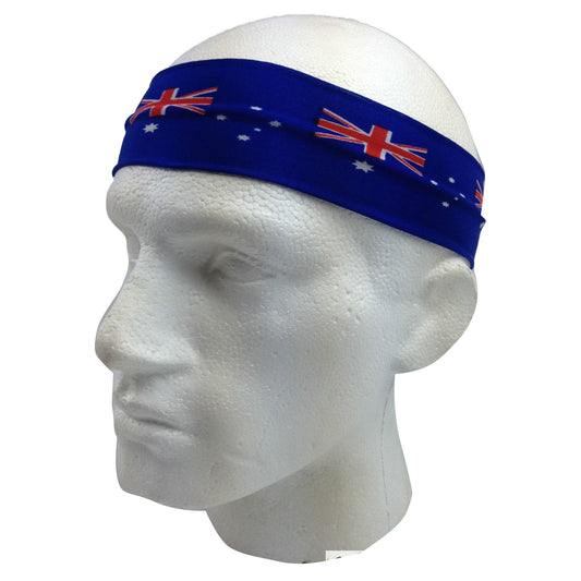 Australian flag headband ideal for kids Australia Day costumes, celebrating with Oz spirit.