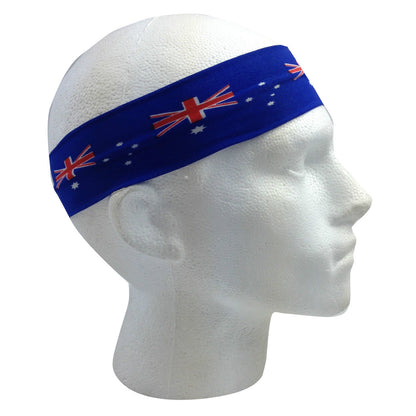 Kids Aussie flag headband for Australia Day costume - perfect for showing patriotism at home.
