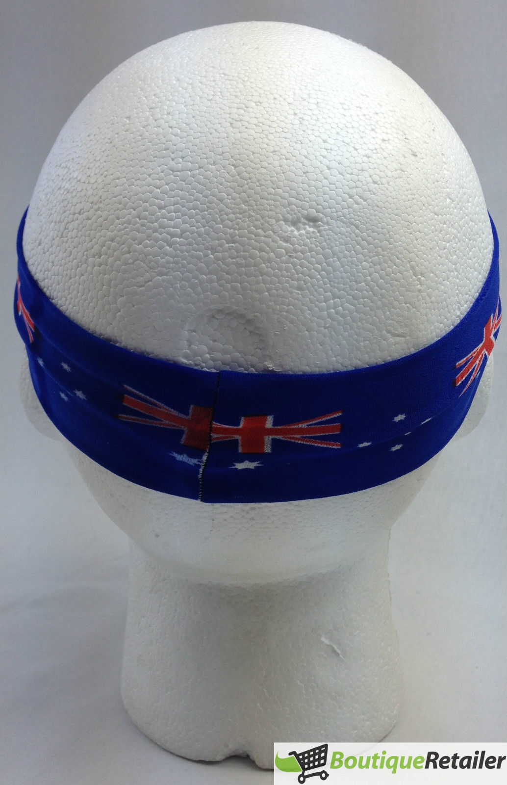 Aussie flag headband for kids Australia Day costume with vibrant blue coloring.
