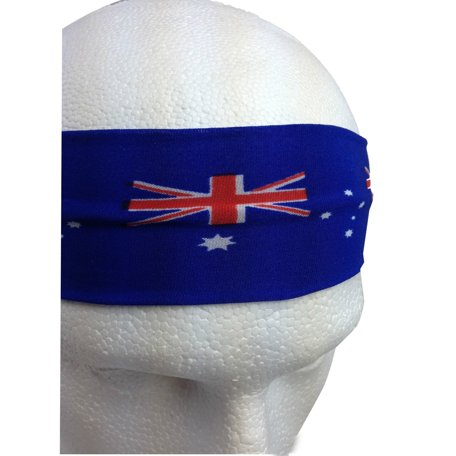 Kids Aussie flag headband for Australia Day costume, featuring bold blue design.