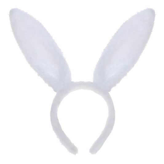 Easter bunny ears headband for kids costumes, featuring soft plush fabric for comfort.