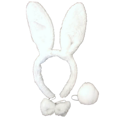 Childrens rabbit and zebra costume headband set for imaginative play at home.