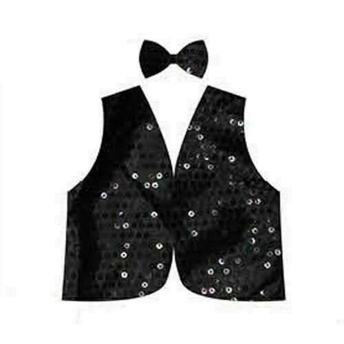 Kids Sequin Vest Bow Tie Set Party Costume for Children