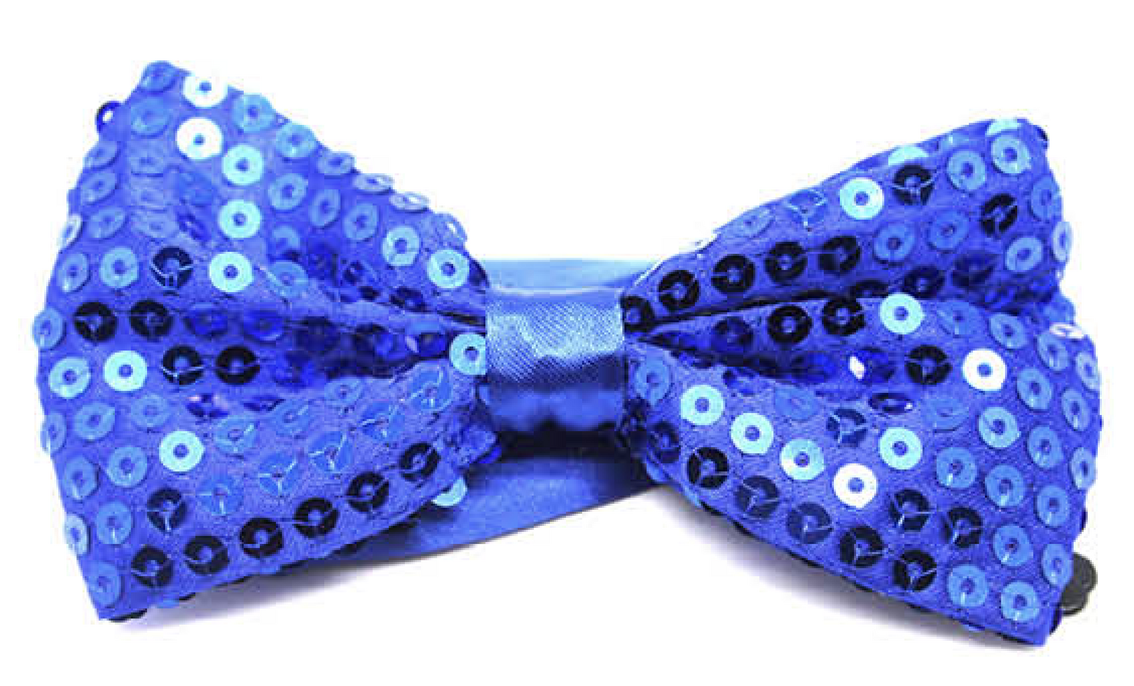 Blue glitter sparkly sequin bow tie for kids costumes, adding festive flair and fun.