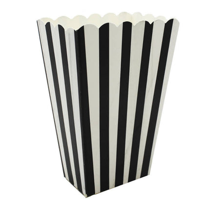 Set of 6 retro cinema popcorn boxes for kids movie nights at home.