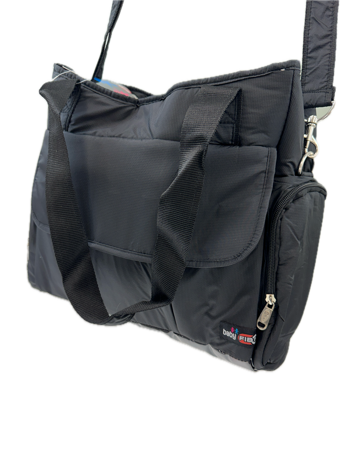 Black FIB Baby Nappy Bag Diaper Maternity for Travel, Milk and Changing - Kid-Friendly and Spacious