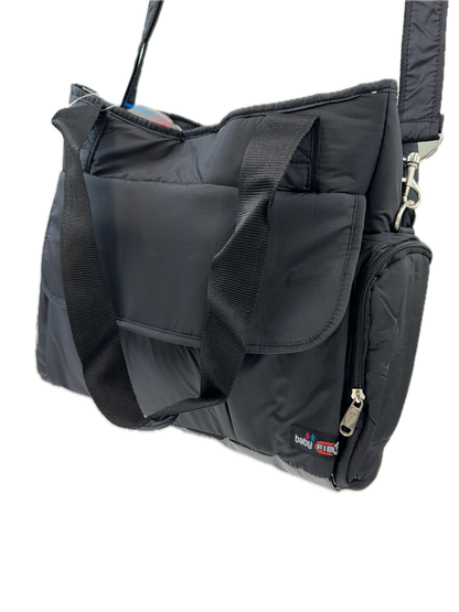 Black FIB Baby Nappy Bag Diaper Maternity for Travel, Milk and Changing - Kid-Friendly and Spacious