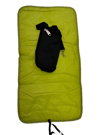 Black baby nappy bag with diaper changing mat for mums, ideal for travel and outings.