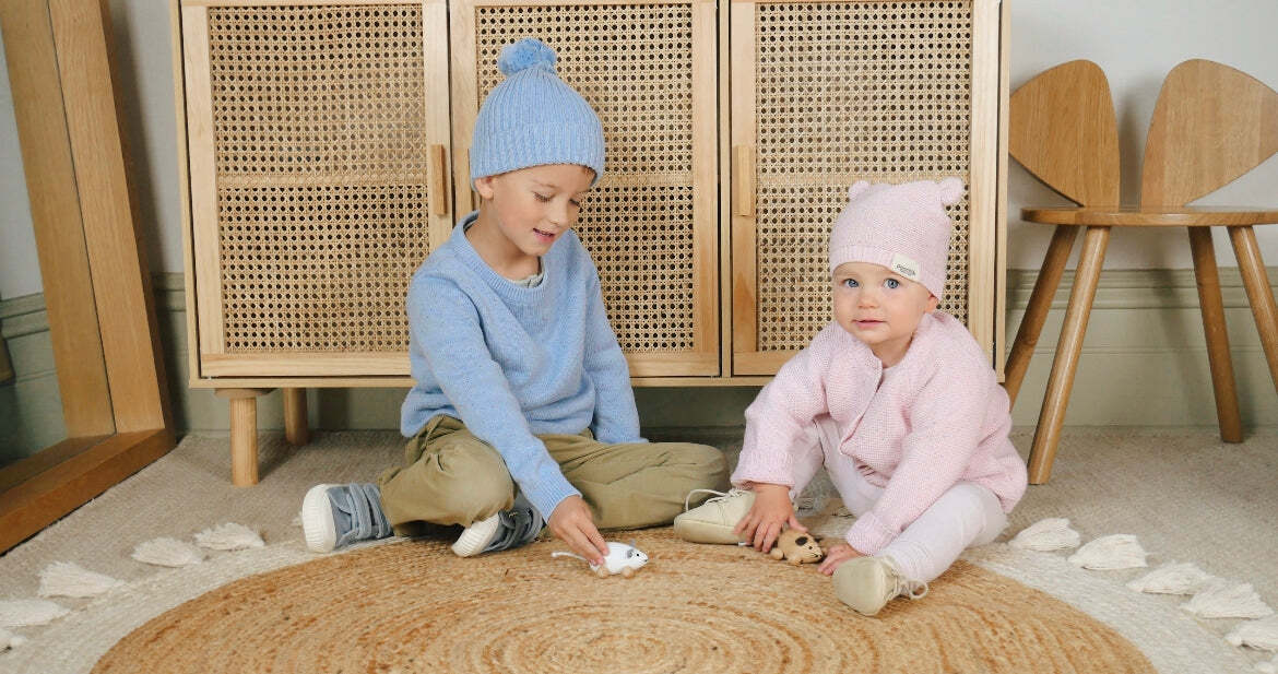 Ponchik Babies + Kids Bear Beanie Hat, Love design, for cozy warmth, 3-12 months