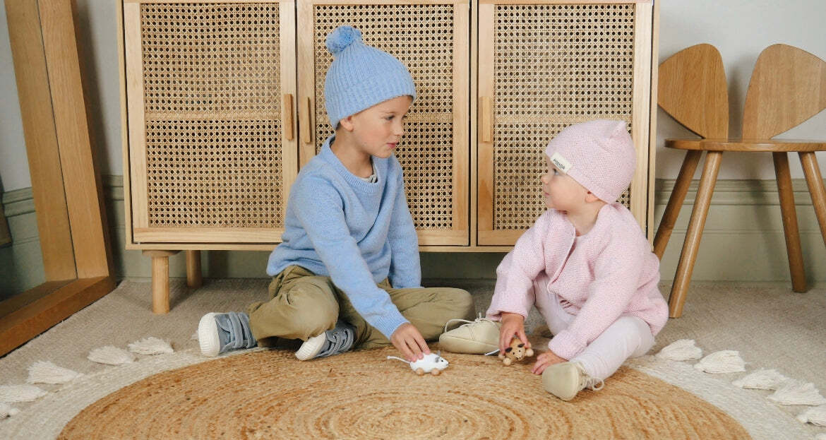 Ponchik Babies + Kids bear beanie hat - Love design, cozy warmth for 3-12 months.
