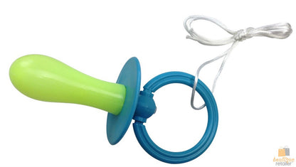 Halloween adult baby costume with giant diaper, dummy, and jumbo pin for playful home fun.