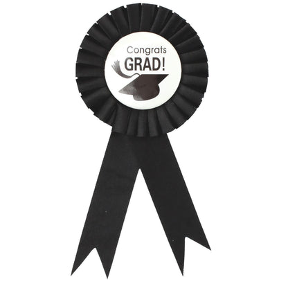 Colorful 8cm graduation ribbon badge for university party celebrations, perfect for kids at home.