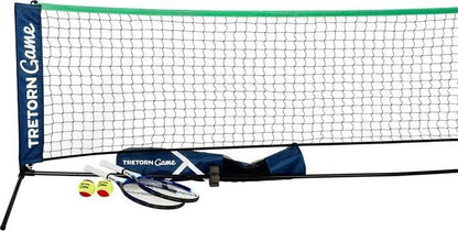 Tretorn Game Tennis Kit/Volleyball Kit | Easy-to-set-up portable sports set for kids backyard fun.