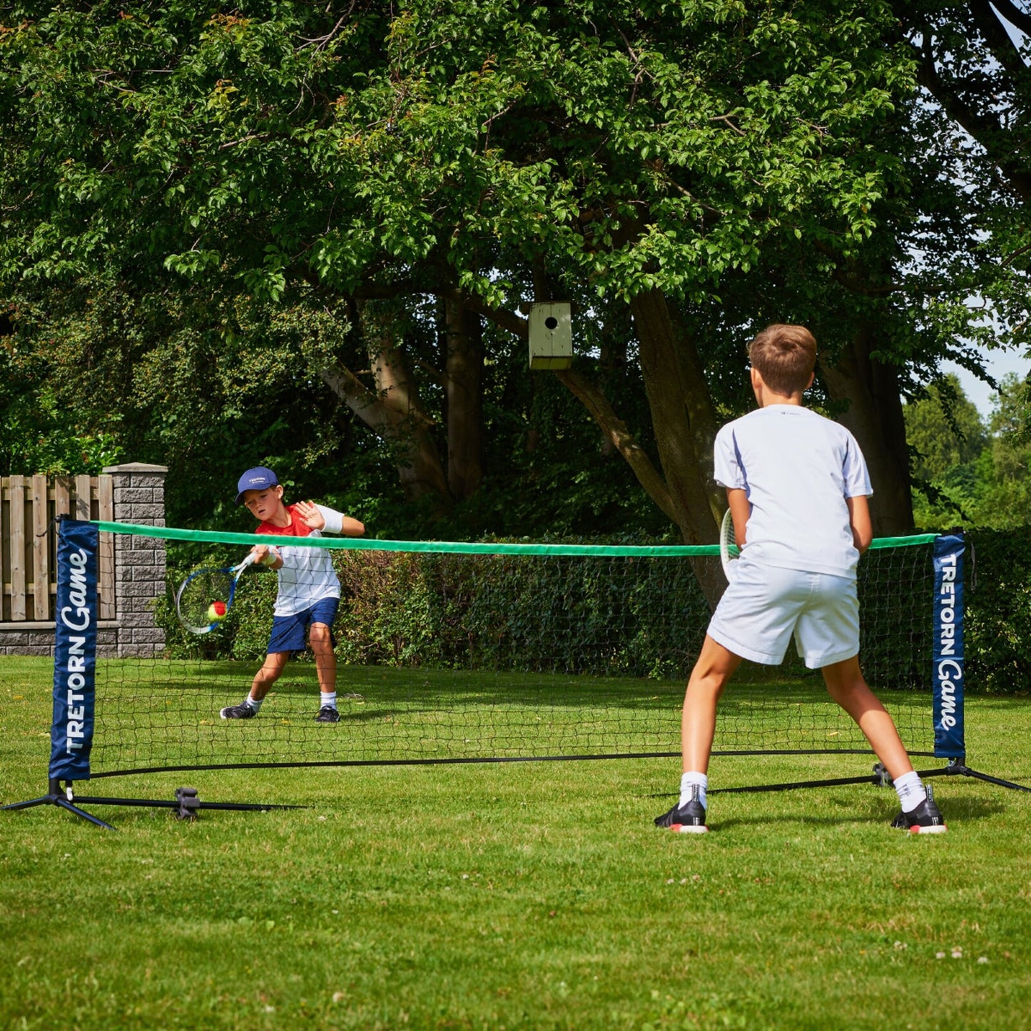 Portable Tretorn Game Tennis and Volleyball Kit for kids indoor fun and playtime.