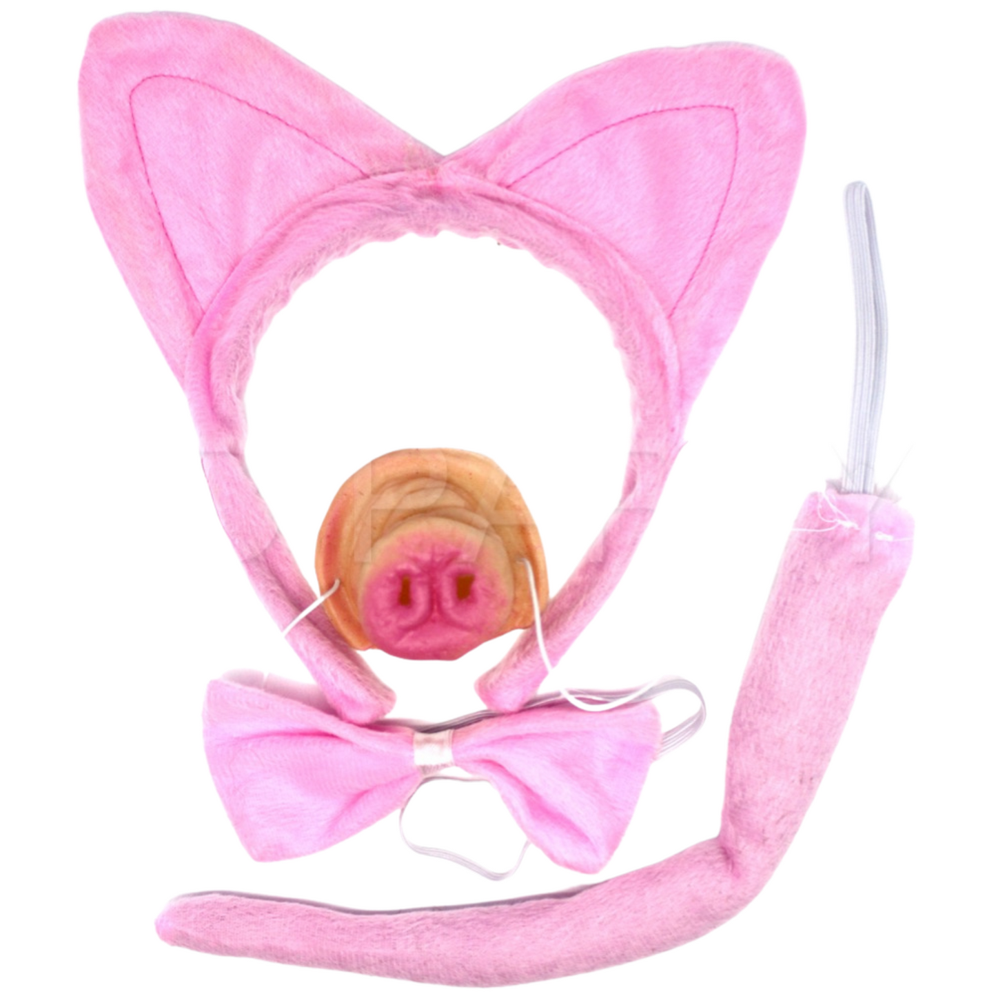 Kids 4-piece piggy costume set for home parties and Halloween fun; adorable and comfortable.
