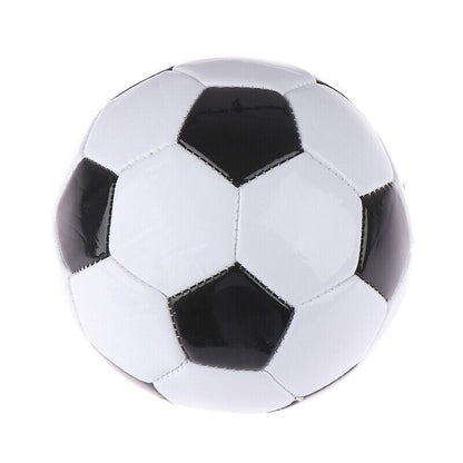 Size 5 soccer ball in classic black/white design for kids home training. Durable and versatile.