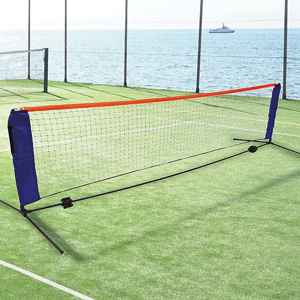 Portable 6m kids tennis net set â€“ foldable, mini design for home play.
