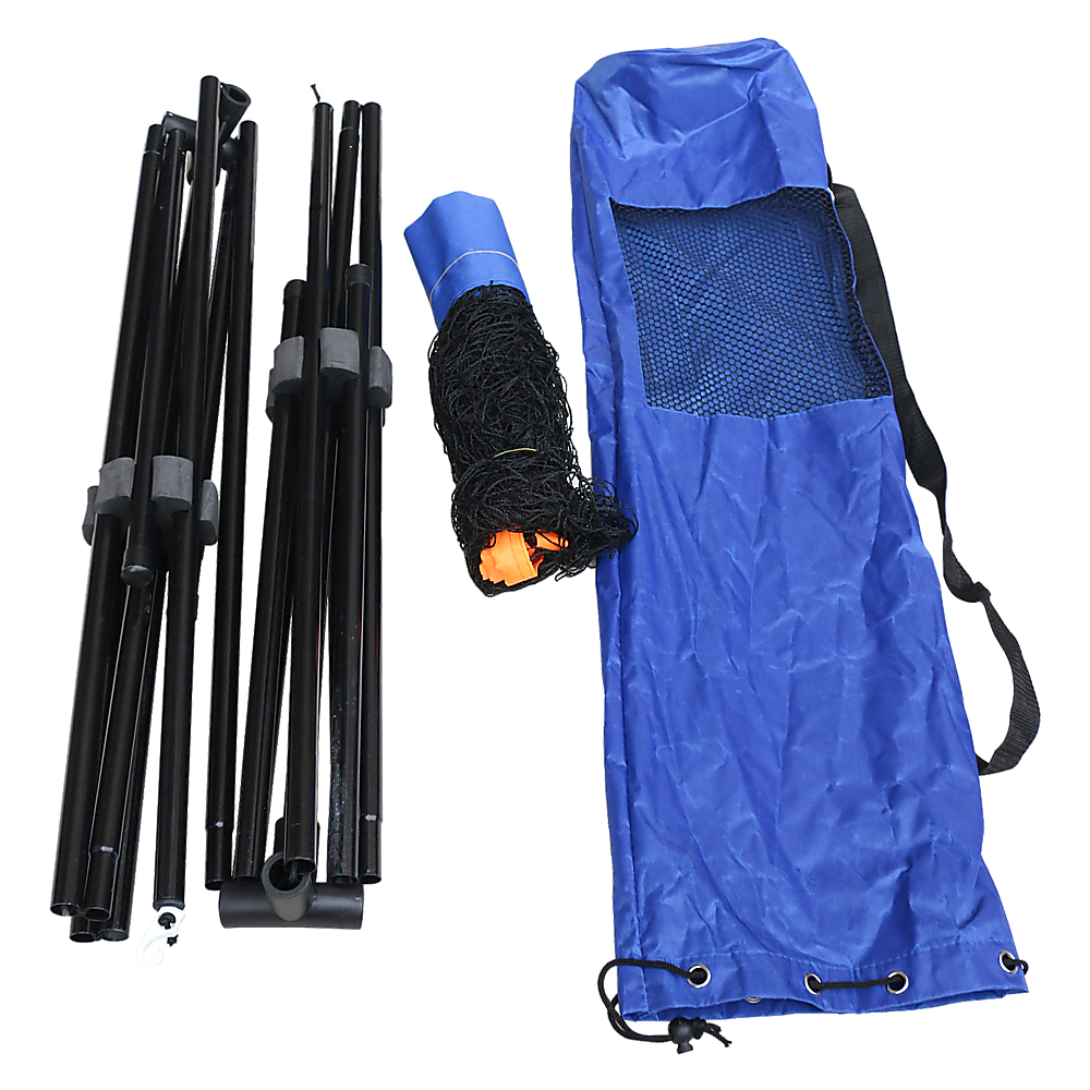 Portable mini tennis net set for kids, 6m foldable system, ideal for home play.