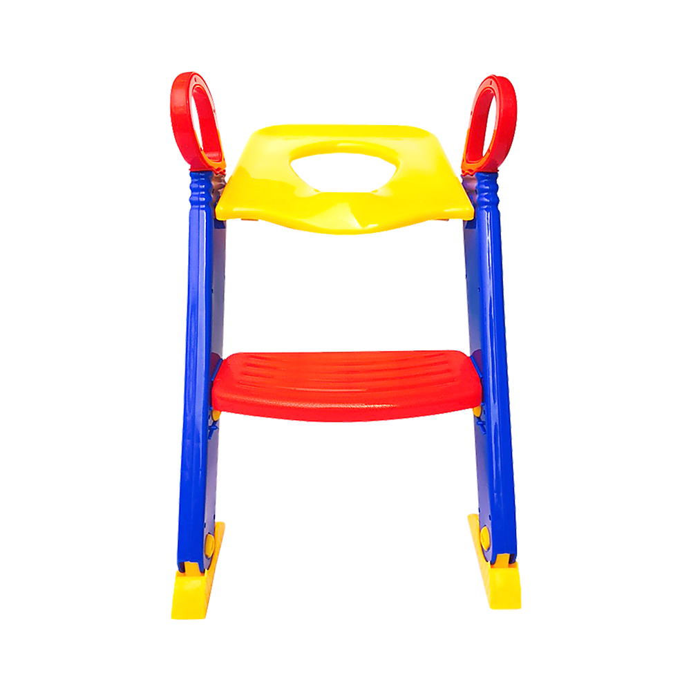 Adjustable toilet training ladder for toddlers with non-slip steps, perfect for potty training at home.