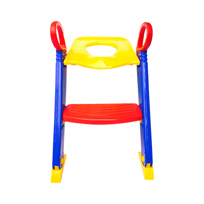 Adjustable toilet training ladder for toddlers with non-slip steps, perfect for potty training at home.