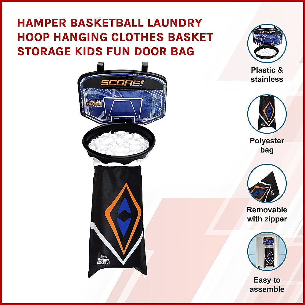 Kids Basketball Laundry Hoop for interactive room cleanup game, encouraging fun and tidiness.