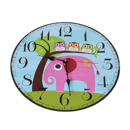 Vibrant animal-themed kids wall clock for teaching time in a fun, educational way.