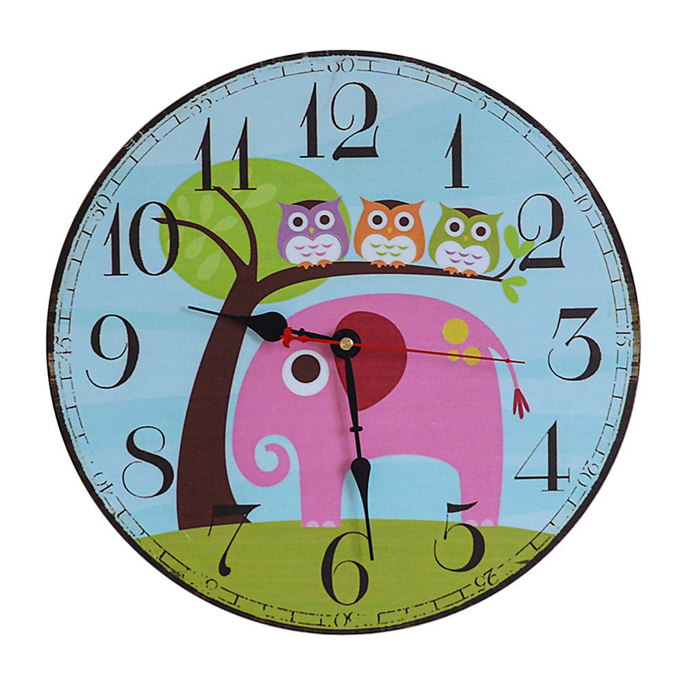 Colorful Animal-Themed Kids Wall Clock | for Learning Time