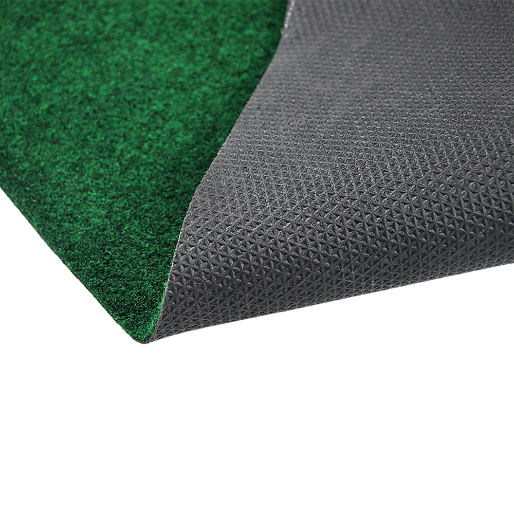 Kids indoor putting green set with 3 cups, sand traps, measuring 95x275cm for home fun.