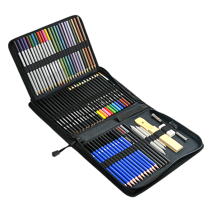 Kids 72 Piece Drawing Pencil Set | Professional Collection for Creative Home Art Projects