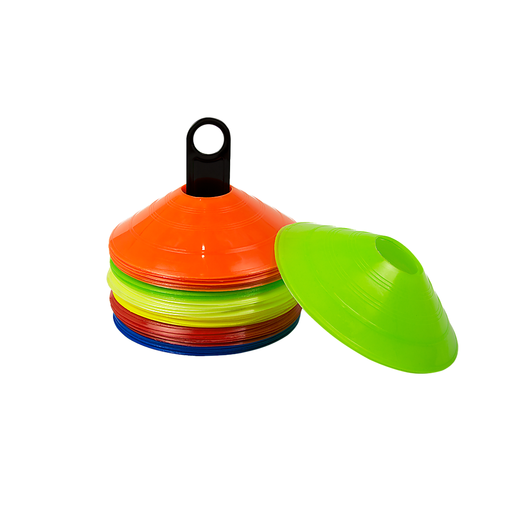 60-Pack Colorful Sports Training Cones for Kids | Ideal for home fitness & games.