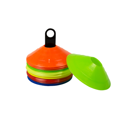 60-Pack Colorful Sports Training Cones for Kids | Ideal for home fitness & games.