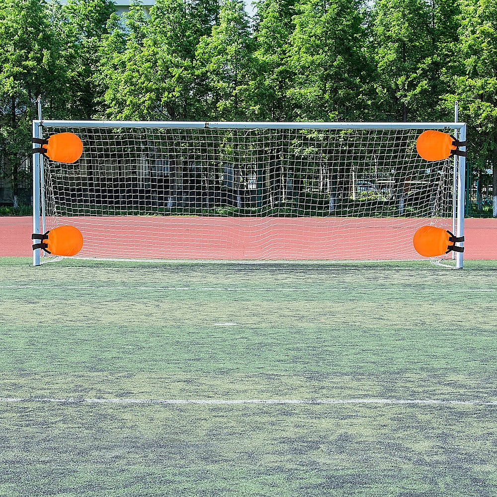 Soccer goal target practice set with 4 vibrant panels for kids fun and skill-building.