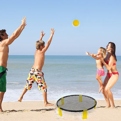 Kids portable volleyball set for outdoor fun in beach & garden settings. Compact & lightweight.