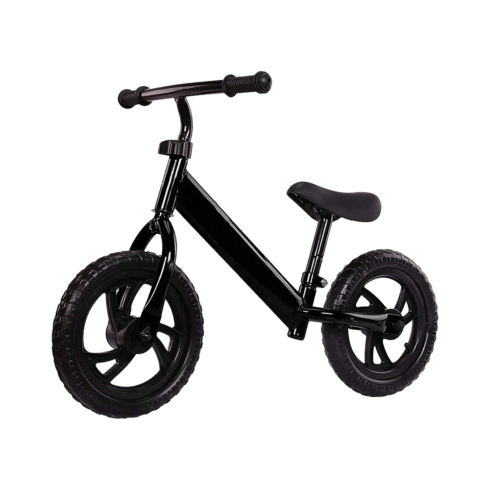 Kids balance bike with lightweight steel frame and adjustable seat for safe and fun play.