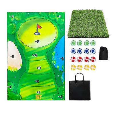 Colorful Kids Indoor Golf Putting Set on Party Game Mat for Home Fun Practice