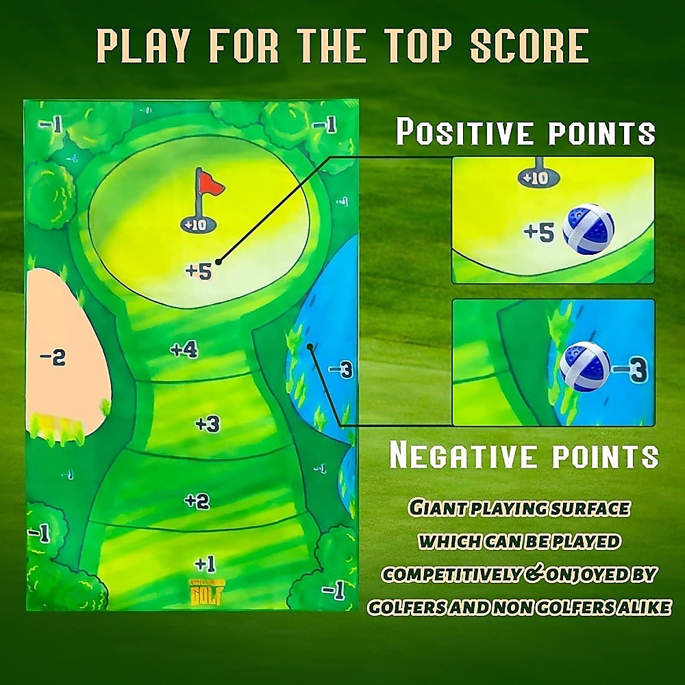 Kids indoor golf putting set | Party game mat for fun practice at home.