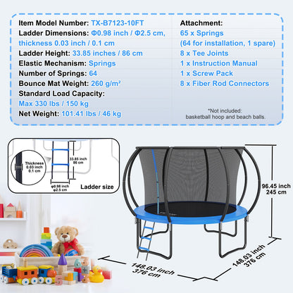Vevor 10FT Trampoline