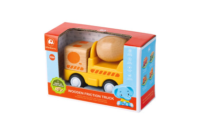 Wooden Friction Truck Concrete Mixer With Sound And Light