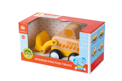 Wooden Friction Truck Bulldozer With Sound And Light