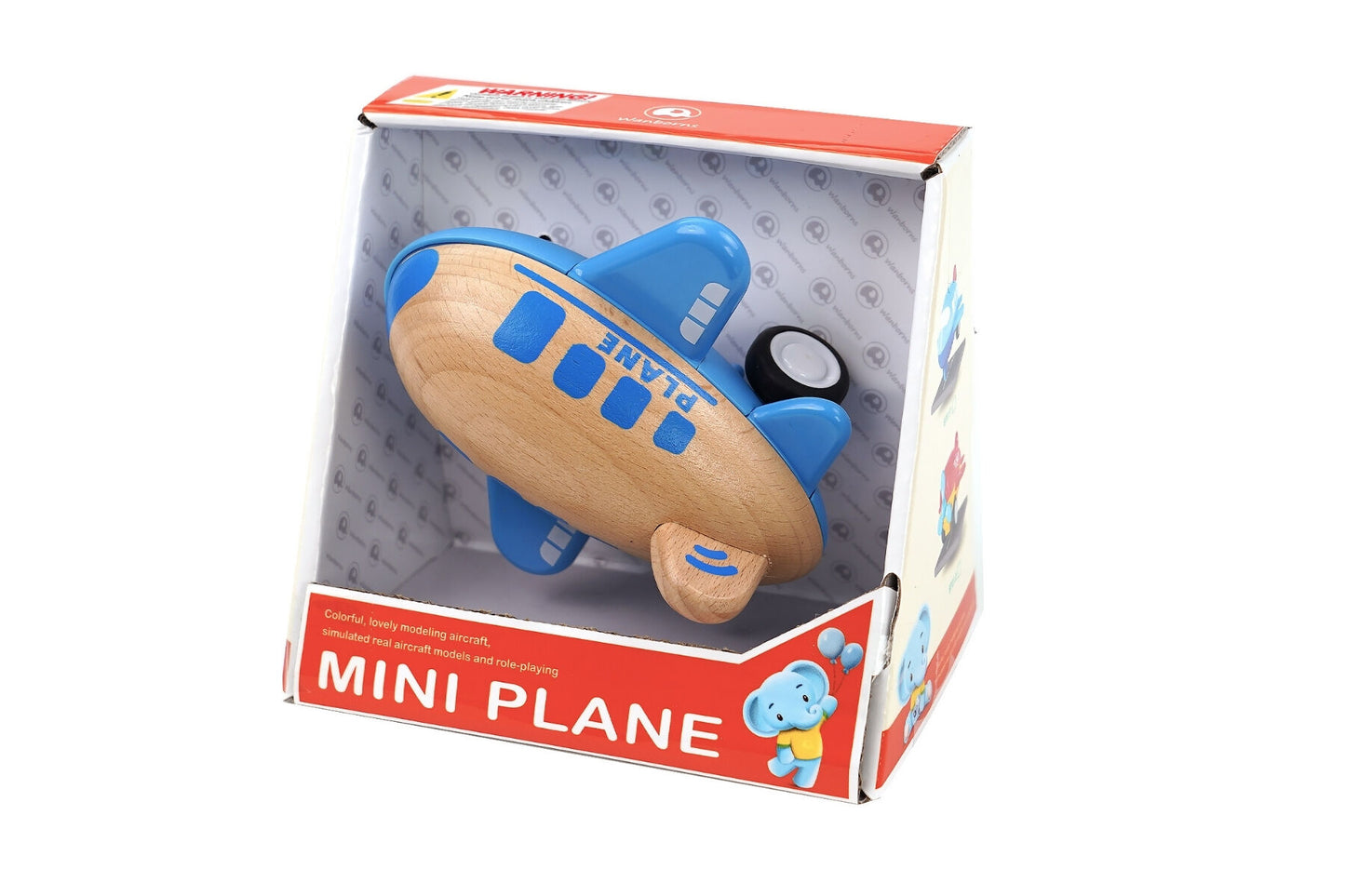 Blue Wooden Friction Plane | Sound Effects | 18 Months+