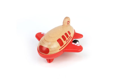 Red Wooden Racer Plane | Friction Powered with Sound Effects